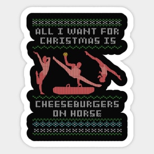 Cheeseburgers On Horse Sticker